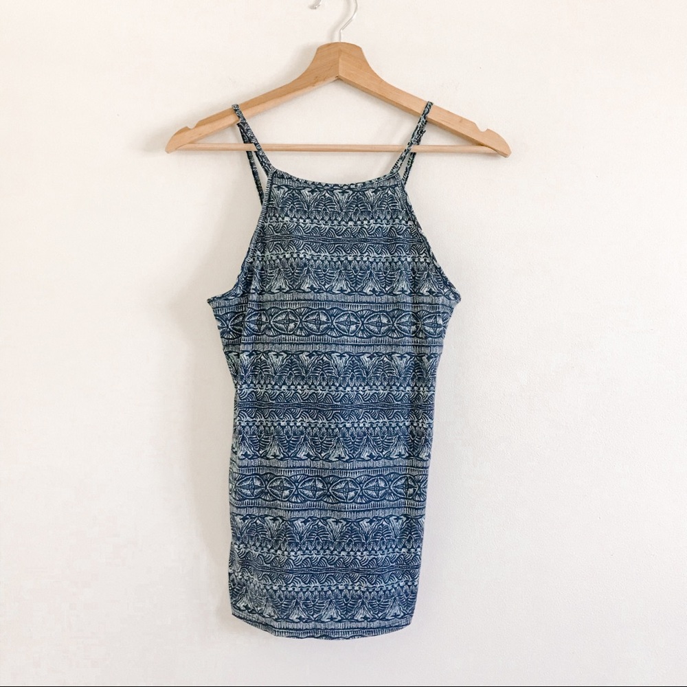 Patagonia Blue Patterned Tank Top
